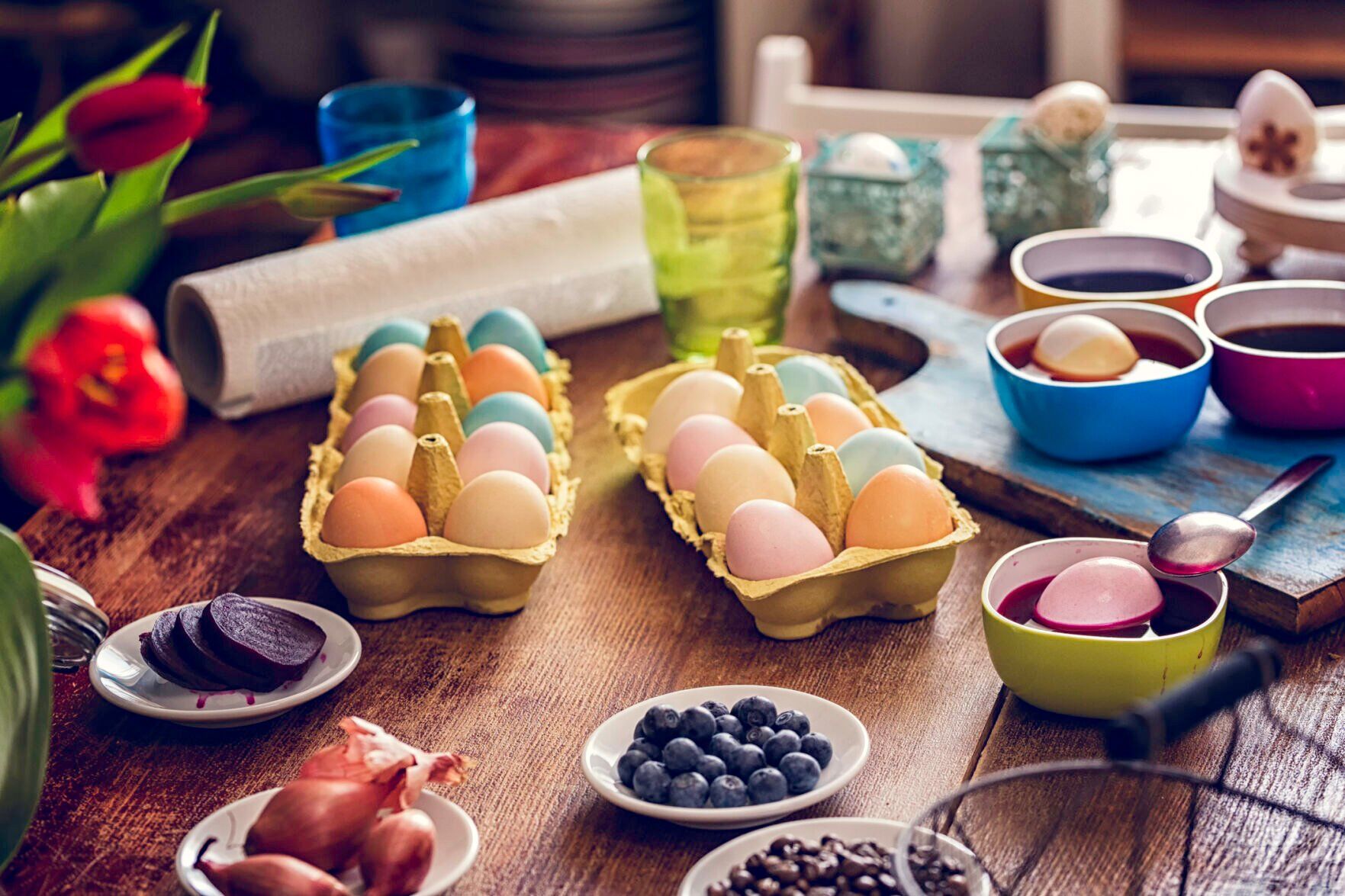 Naturally Dyed Easter Eggs